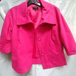 Rafaella Like new pink stylish jacket 3/4 cuffed sleeves